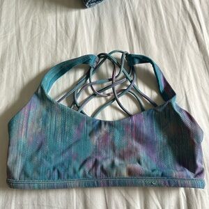 lululemon athletica Teal and Purple Strappy Bikini Top